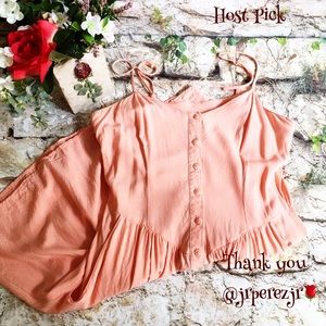 DIVIDED Peach Strappy Dress Size 8